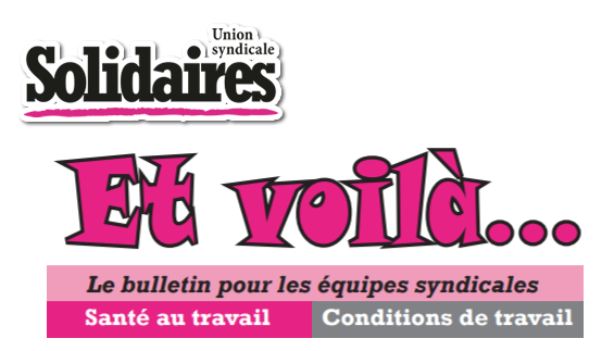 Petit bulletin « Et Voilà … le travail » Avril/Mai 2018